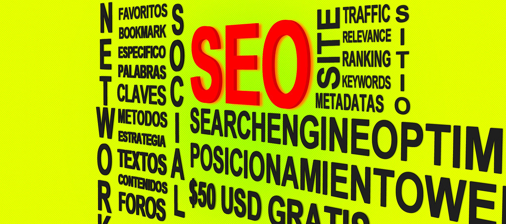 Word collage of search engine optimization terms